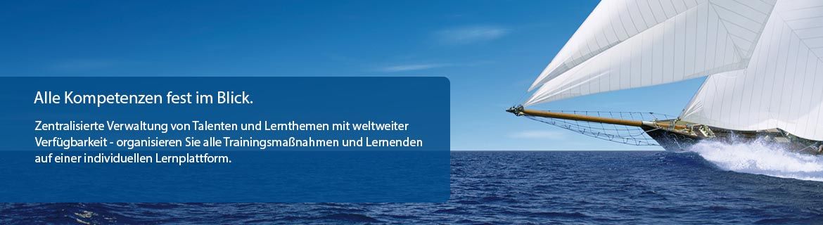 Zentralisierte Verwaltung von Talenten und Lernthemen mit weltweiter Verf&uuml;gbarkeit - organisieren Sie alle Trainingsma&szlig;nahmen und Lernenden &uuml;ber eine individuelle Lernplattform.